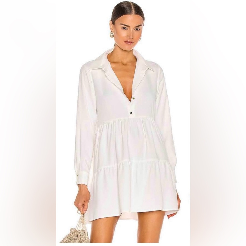 Amanda Uprichard Ivory Tiered Dress